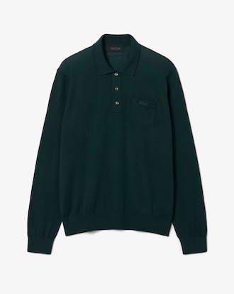 Su&eacute;ter de Gola Polo em L&atilde; Merino
