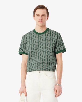Remera de jacquard con monograma