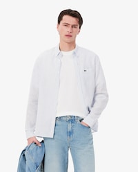 Camisa de Lino Rayada Fit Regular