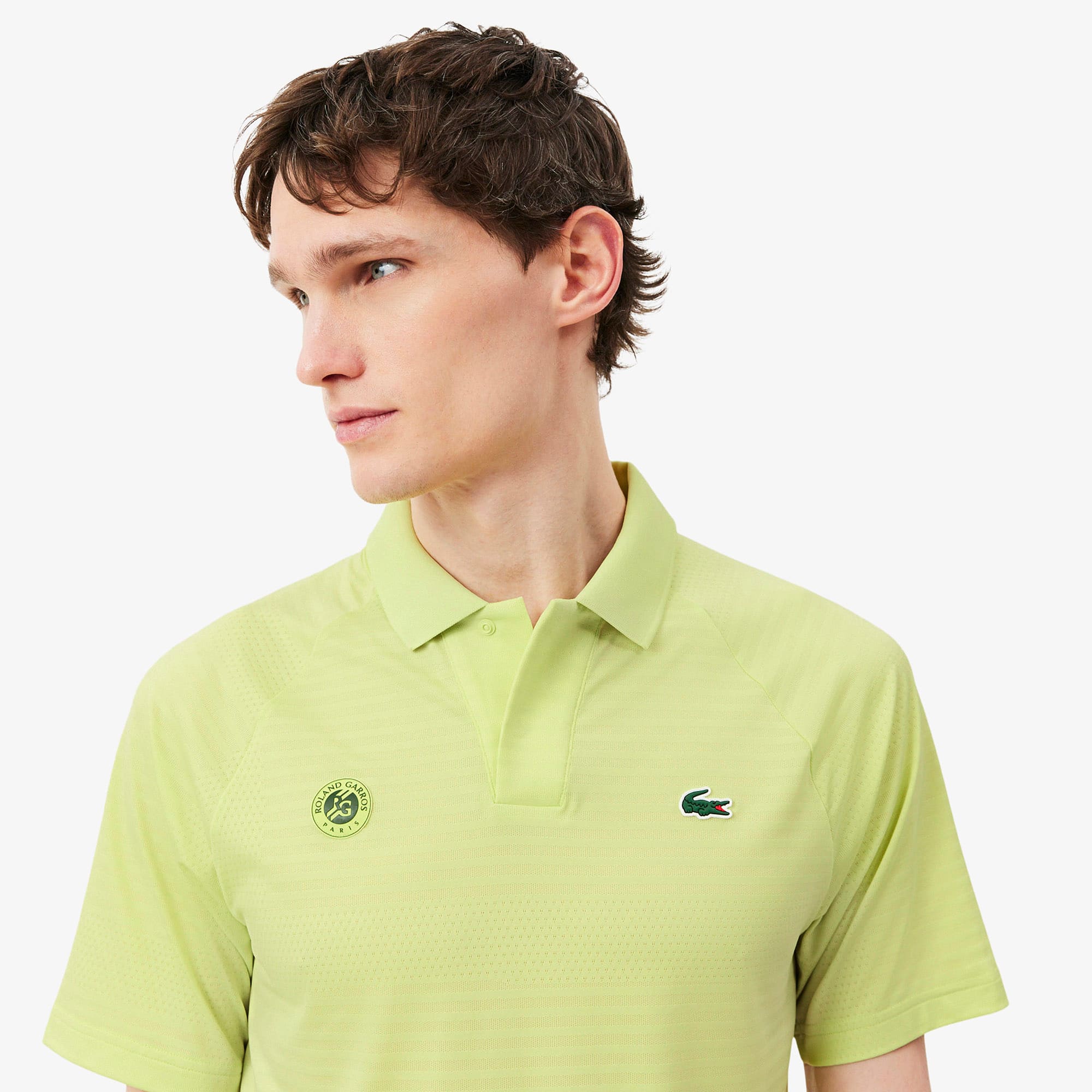 Polo de Algodão com Detalhe Rendado Modelagem Reta - Lacoste