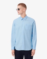 Camisa em Popeline de Algod&atilde;o de Caimento Regular