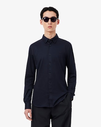 Slim Fit Cotton Blend Commuter Shirt
