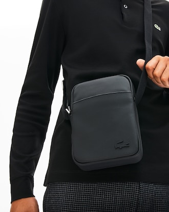 Bolsa vertical masculina clássica em Petit Piqué com zíper