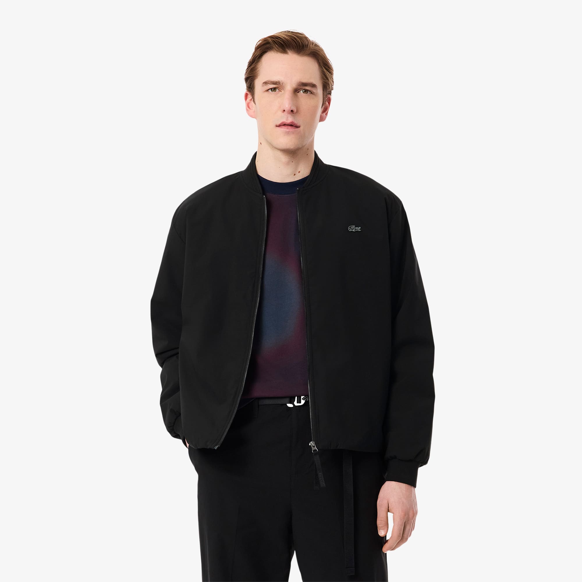 ココ‼️Lacoste ブラック ブルゾン Jaqueta Acolchoada Bomber Técnico Lacoste Hidrorrepelente