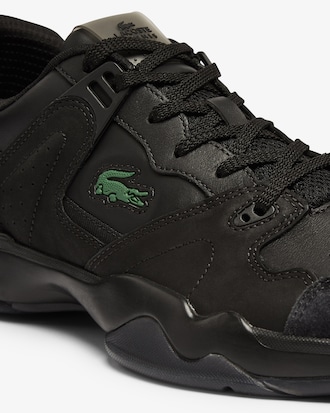 Tênis masculino T-Point em couro e camurça