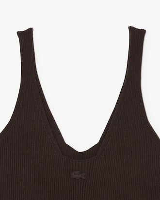 Vestido Longo Sem Mangas em Tric&ocirc; Canelado