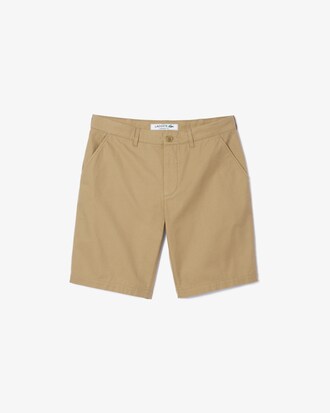 Bermuda Chino em Sarja de Algodão com Corte Reto