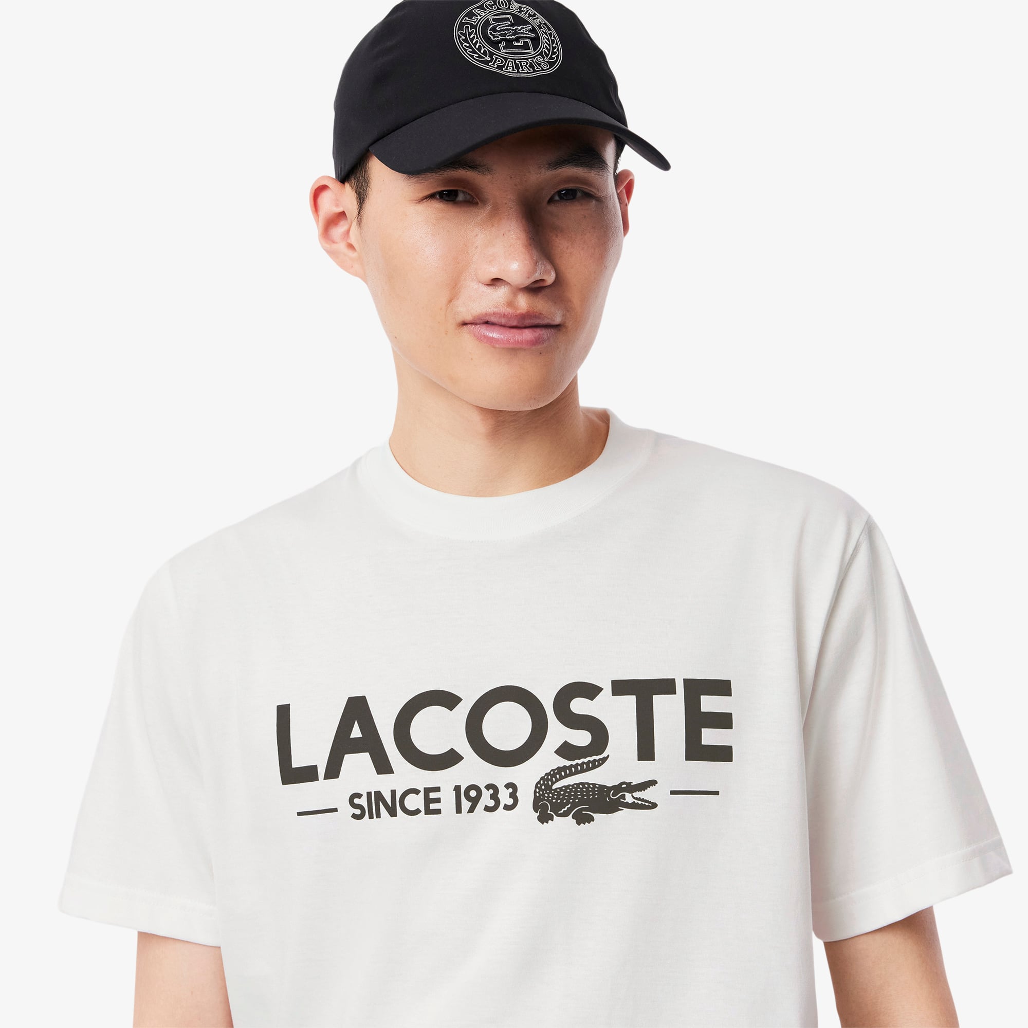 Camiseta em Algodão Lacoste Since 1933 de Caimento Clássico