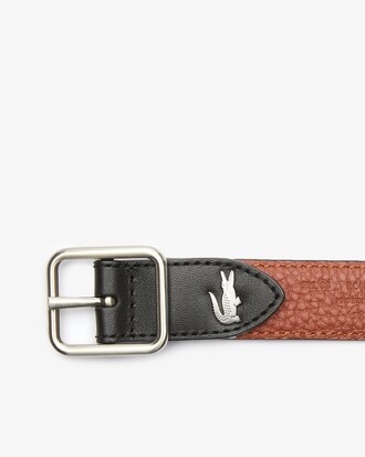 Cinto feminino revers&iacute;vel em couro granulado e macio