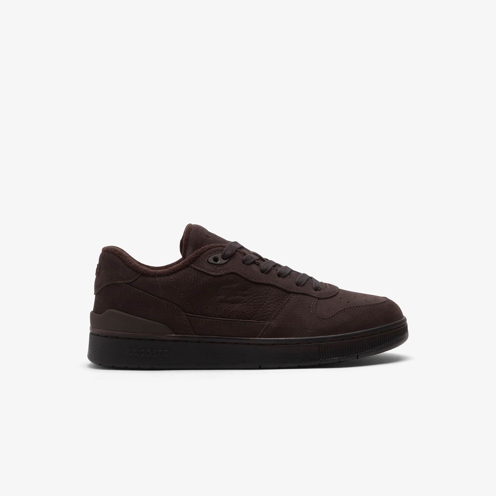 Tênis em Couro Nobuck Lacoste T-Clip Set Masculino