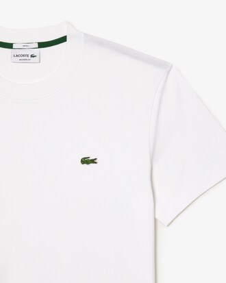 Camiseta unissex em algod&atilde;o org&acirc;nico com decote careca