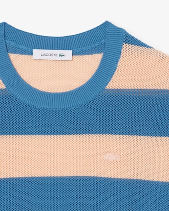 Camiseta de Malha em Mesh Listrada