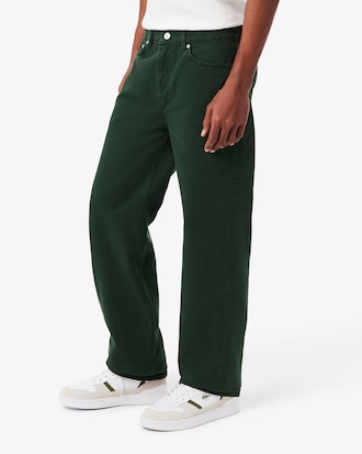 Cal&ccedil;a Jeans de Caimento Reto com 5 Bolsos 