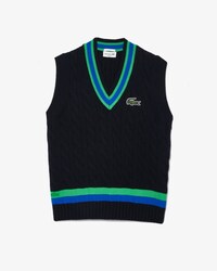 Colete tran&ccedil;ado listrado