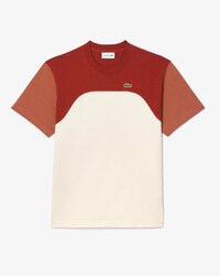 Camiseta em Malha de Algod&atilde;o em Bloco de Cores