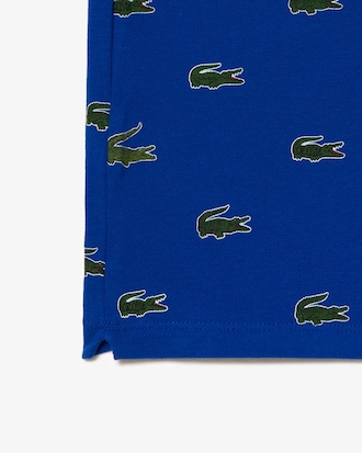 Polo em algodão com estampa da marca