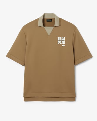 Camisa Polo Oversized em Cetim Runway 