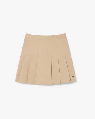Pollera Corta Plisada de Algodón Stretch