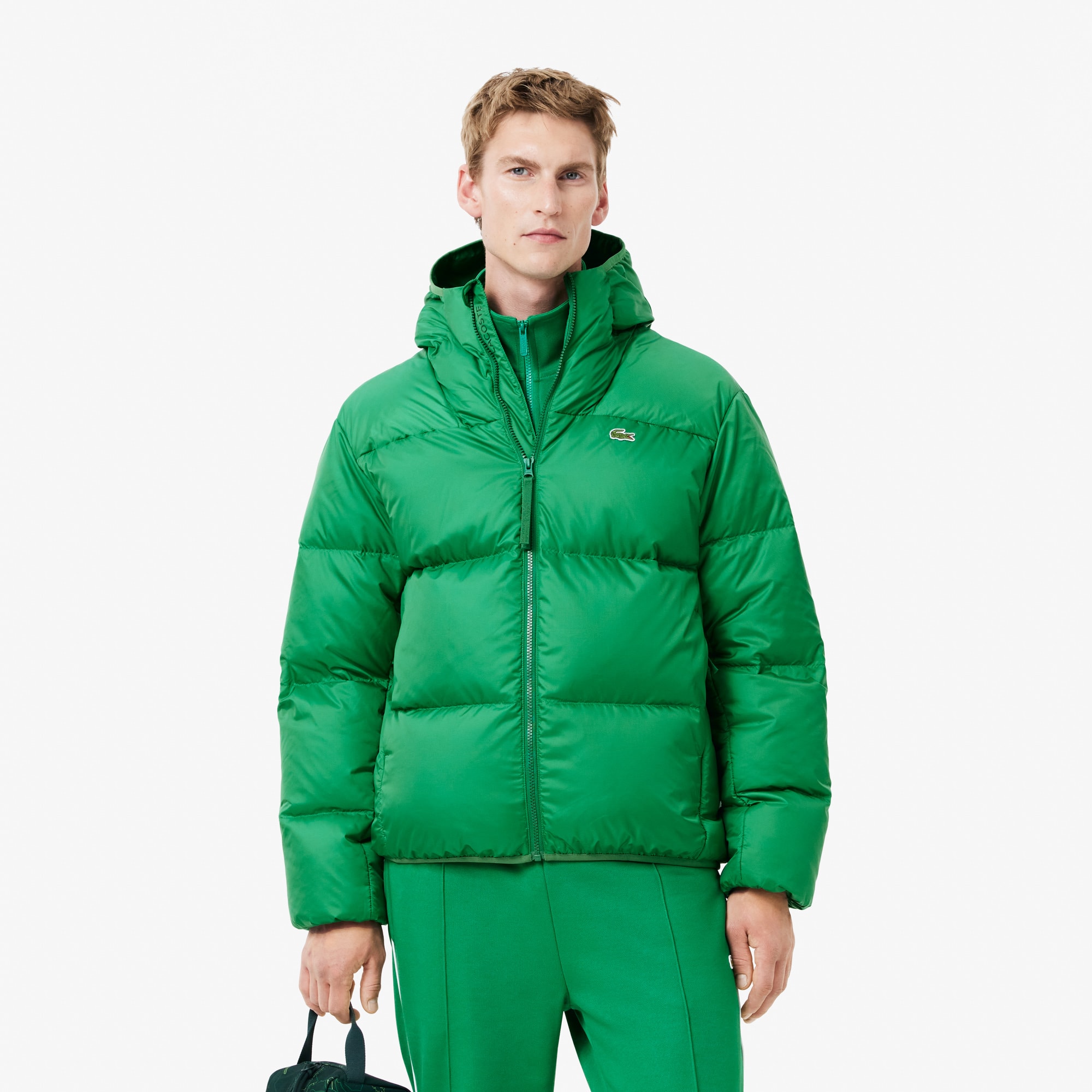 Jaqueta Puffer Masculina Acolchoada Impermeável com Capuz