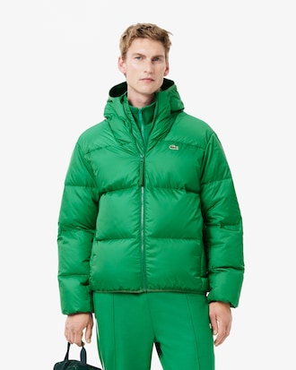 Campera Puffer Impermeable Con Capucha Corta