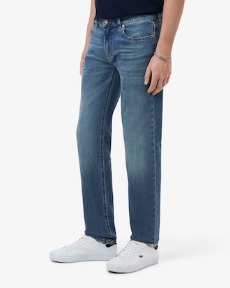 Cal&ccedil;a Jeans Slim Fit Indigo com 5 Bolsos