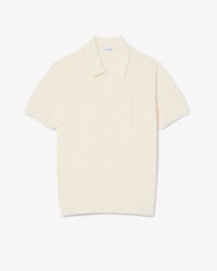 Su&eacute;ter Canelado Fluido com Gola Polo