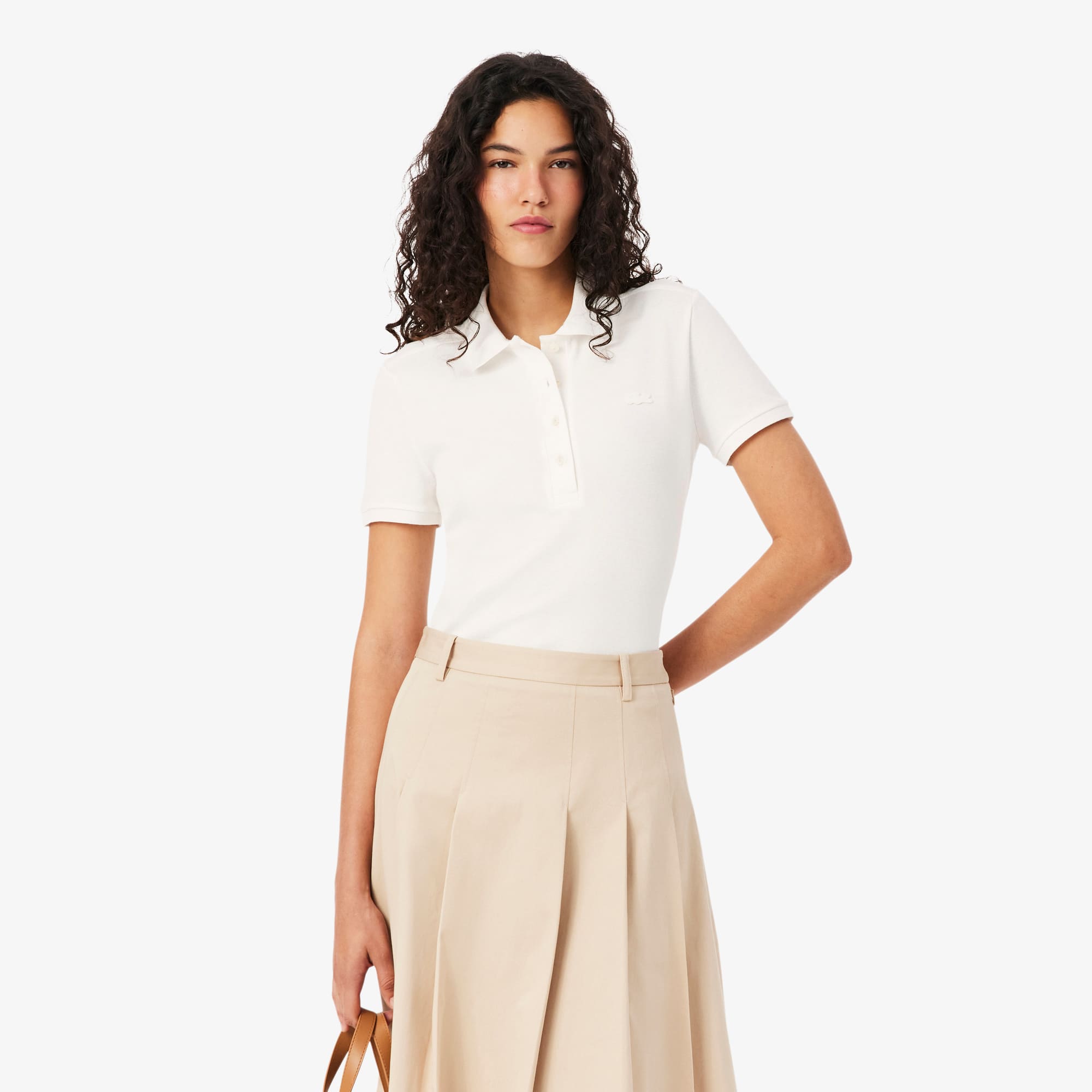 lidnm Te/Ca Milled Light Polo Lサイズ Camisa Polo Mini-Piqué Stretch Slim Fit L.12.D - Polos Femininas
