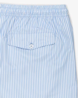 Shorts de Ba&ntilde;o Texturados Rayados Largos