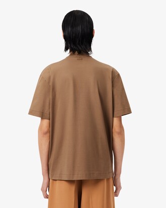 Remera con Cocodrilo Bordado con Mostacillas de Pasarela
