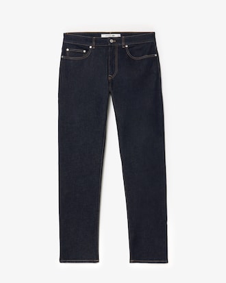 Cal&ccedil;a Jeans Slim Fit Indigo com 5 Bolsos