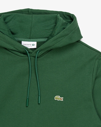 Blusa de Moletom com Capuz de Algod&atilde;o Org&acirc;nico Masculino Lacoste