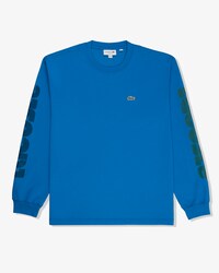 Camiseta Manga Longa com Efeito Lavado e Estampa