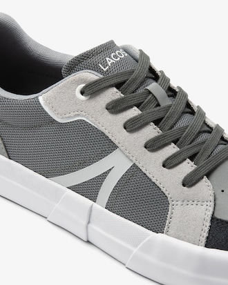 T&ecirc;nis masculino Lacoste L004 tom sobre tom em tecido