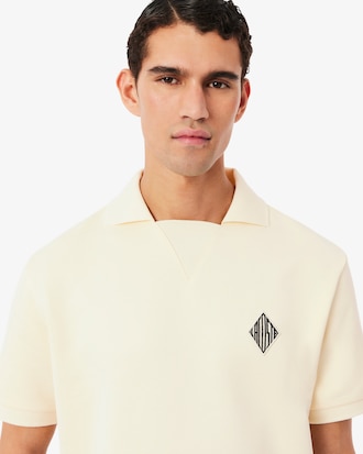 Polo em Moletom com Aplique Bordado Corte solto