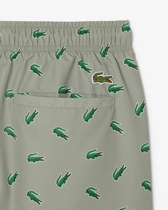 Shorts de Baño con Estampa de Cocodrilo