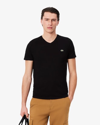 Remera De Algodón Pima Con Cuello En V