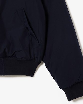 Jaqueta bomber masculina em tafetá acolchoado reversível