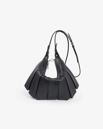 Cartera hobo de cuero mediana Lenglen