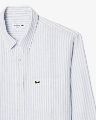 Camisa de Lino Rayada Fit Regular