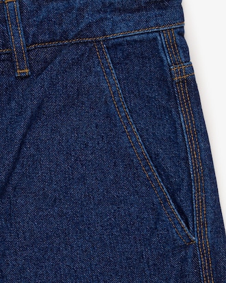 Shorts De Denim Elastizado Straight Fit