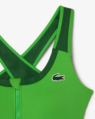 Top Esportivo Stretch com Zíper em Block Color