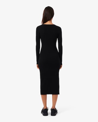 Vestido Longo Canelado sem Costura