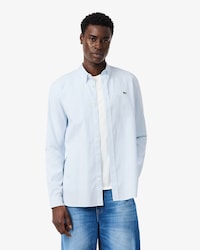 Camisa Pinpoint Listrada com Caimento Regular