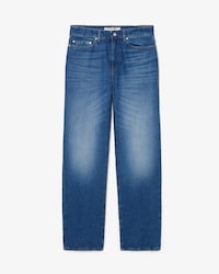 Cal&ccedil;a Jeans Indigo de Corte Reto com 5 Bolsos