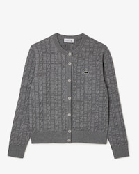 Cardigan em Tric&ocirc; de Algod&atilde;o e L&atilde;