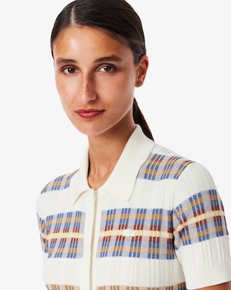 Vestido Polo de Tejido Acanalado