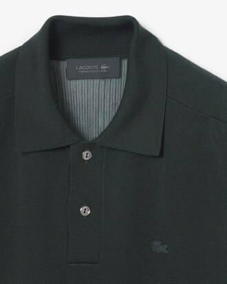 Suéter com Gola Polo em Mistura de Lã Runway