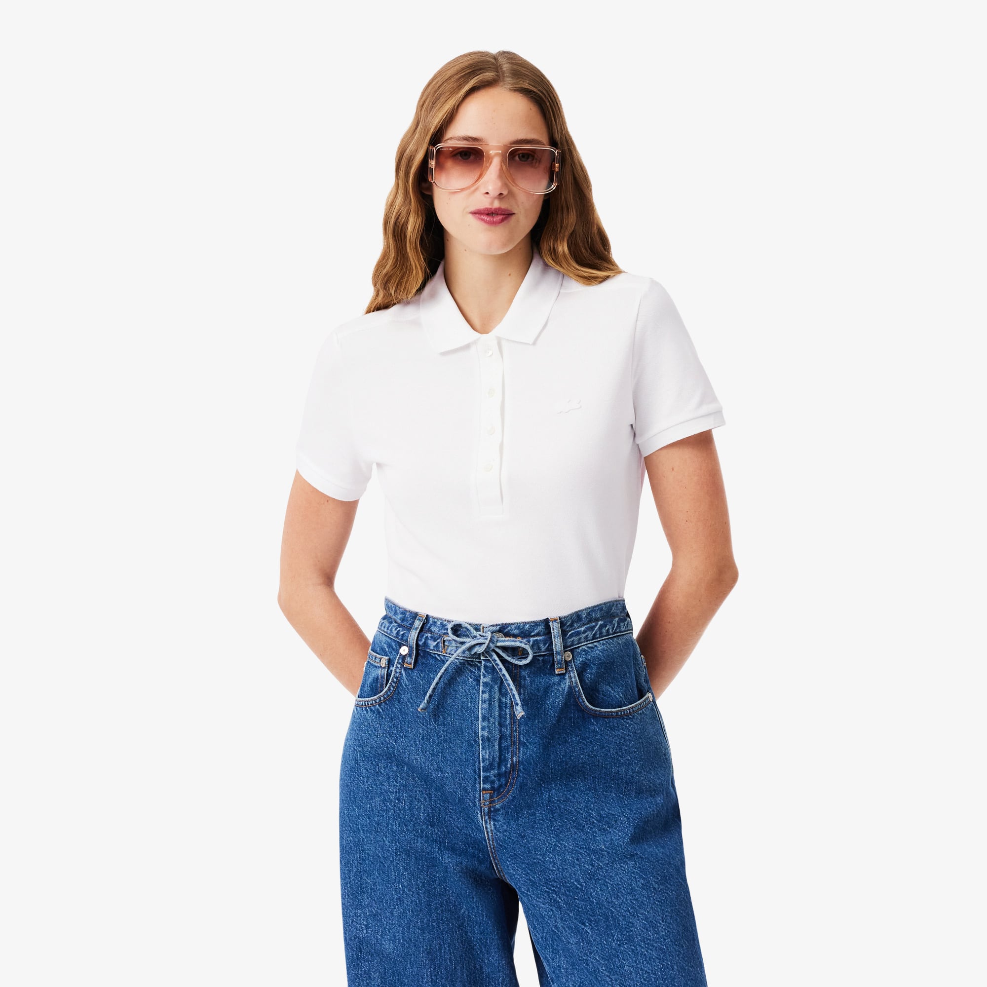 Camisa Polo Mini-Piqué Stretch Slim Fit L.12.D - Polos Femininas