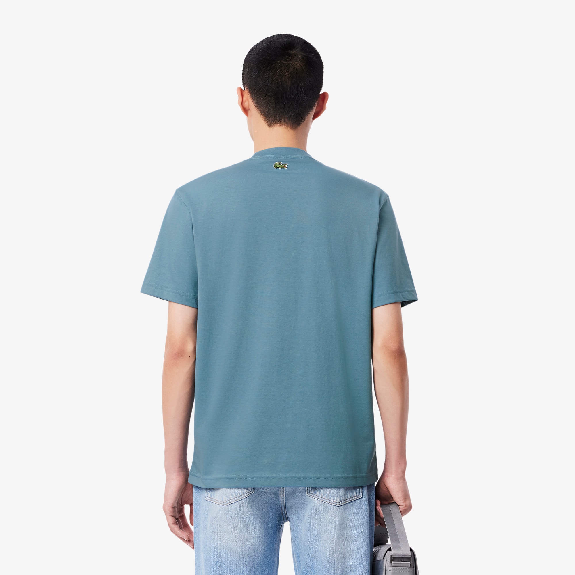 まち　 Camiseta em Algodão Lacoste Since 1933 de Caimento Clássico