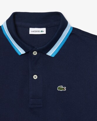 Polo Petit Piqué com Gola Listrada